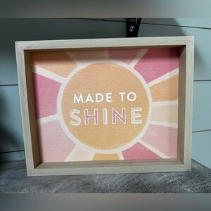 Sunshine Wall Art with Inspirational Quote